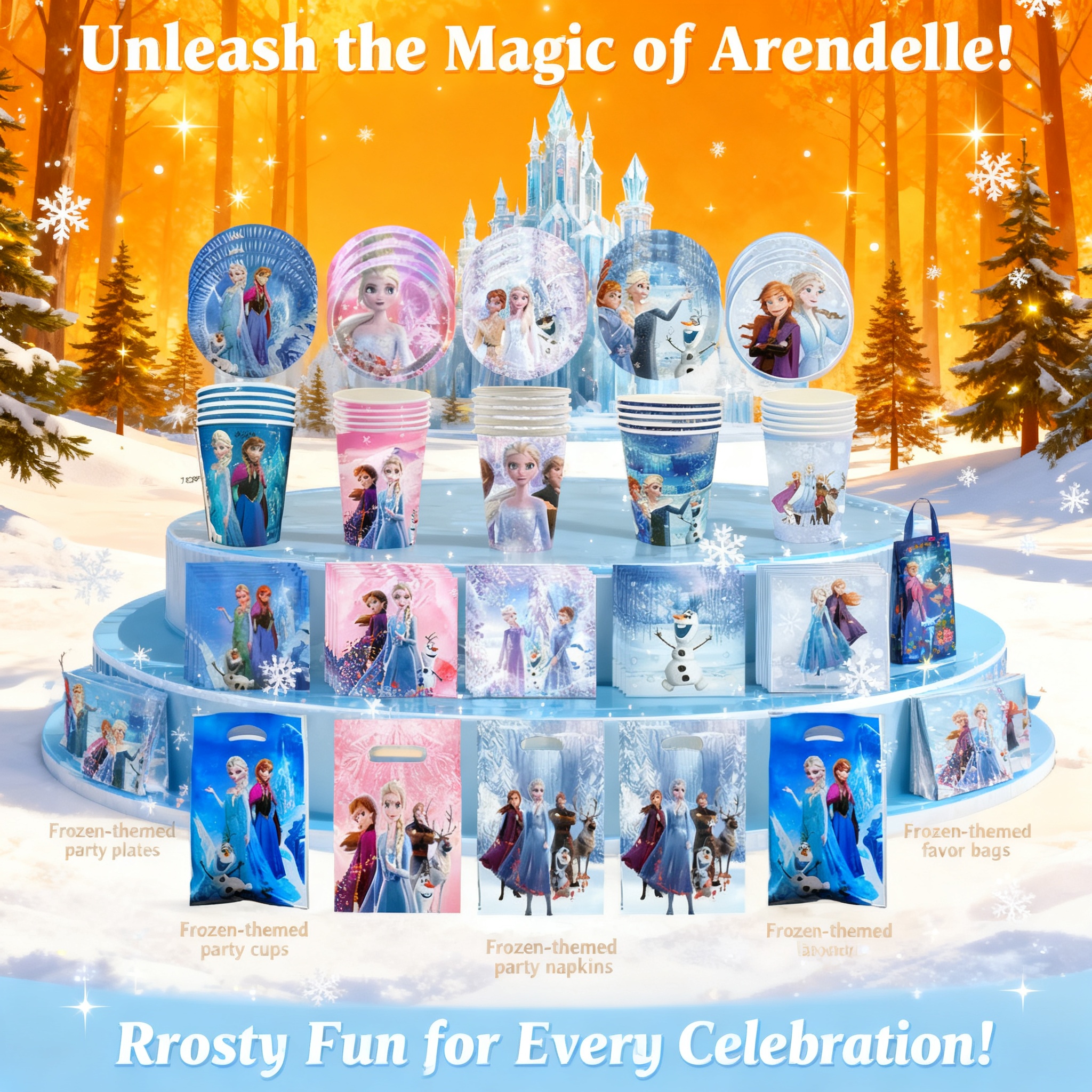 Event Supplies - Frozen Elsa Anna Olaf Birthday Party