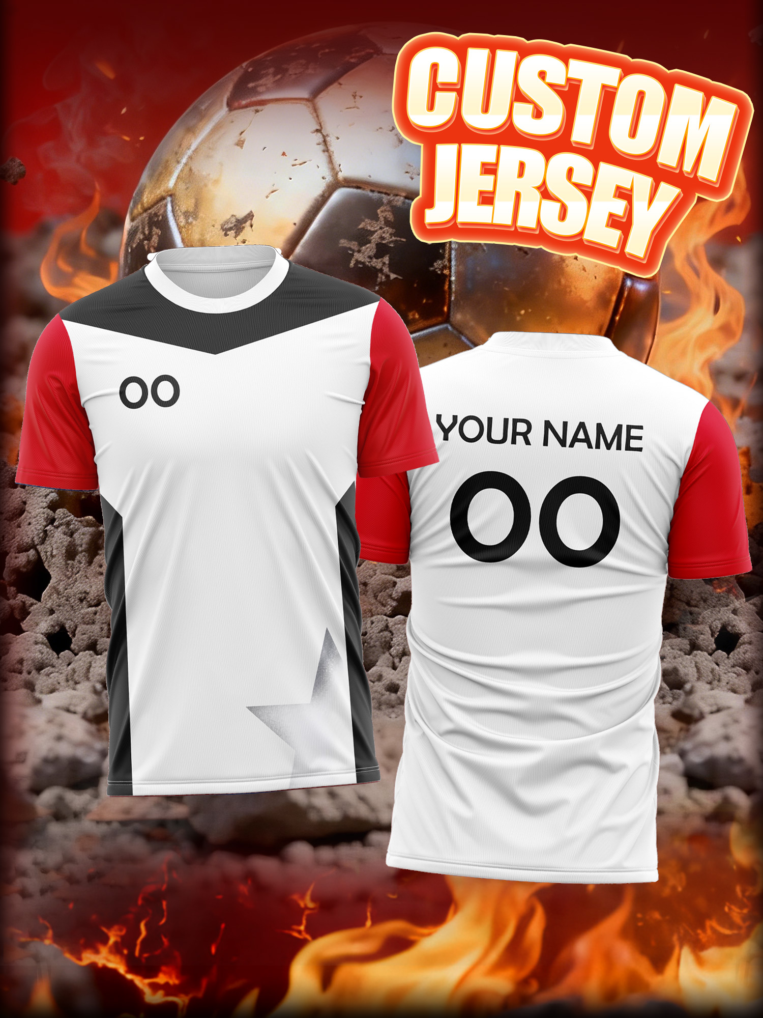 Event & Party Supply Photos - Custom Photo Name Number Soccer Jersey