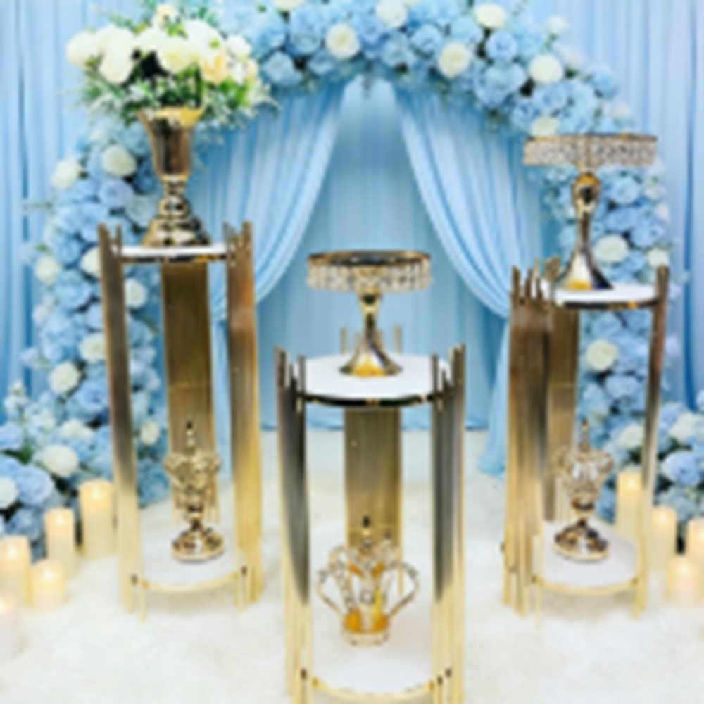 decoration gold metal walkway  - Dessert Table Backdrop recension och pris