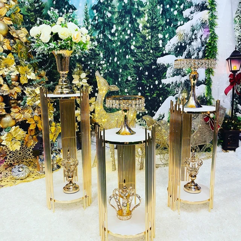 decoration gold metal walkway  - Dessert Table Backdrop recension och pris