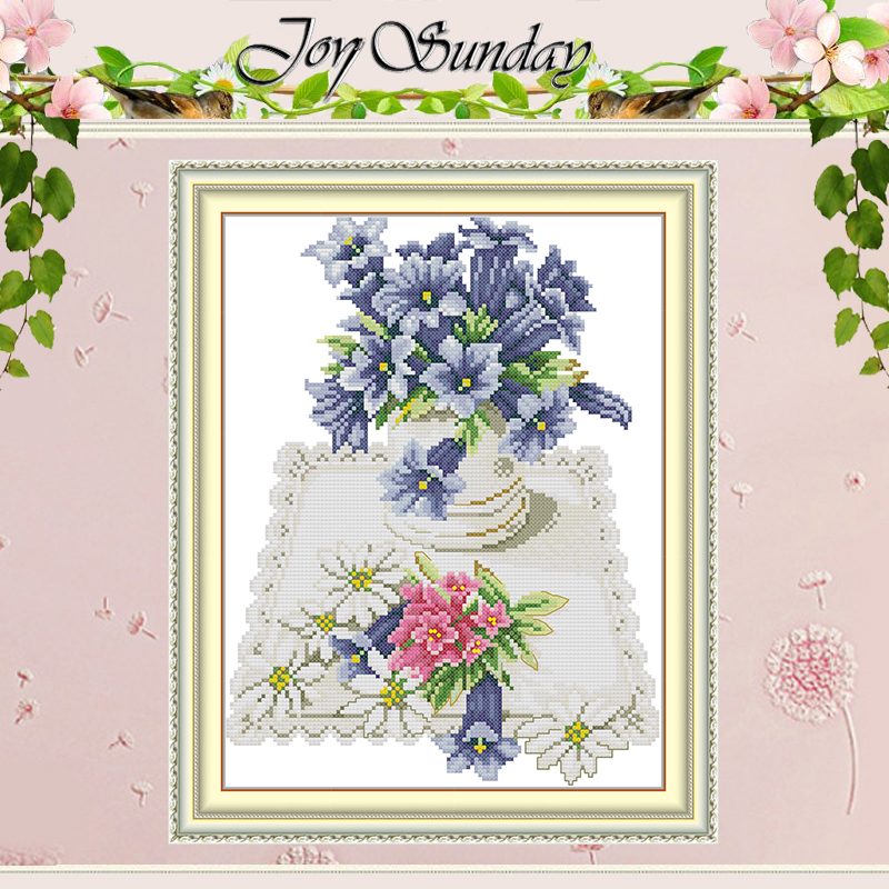 Blue Flowers On Lace Napkins P - Napkin Folding Set recension och pris