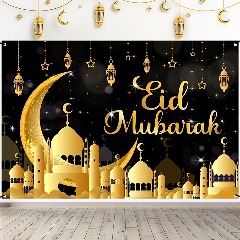 VIKAMA Eid Al Fitr Happy Backg - Party Banner Gold recension och pris