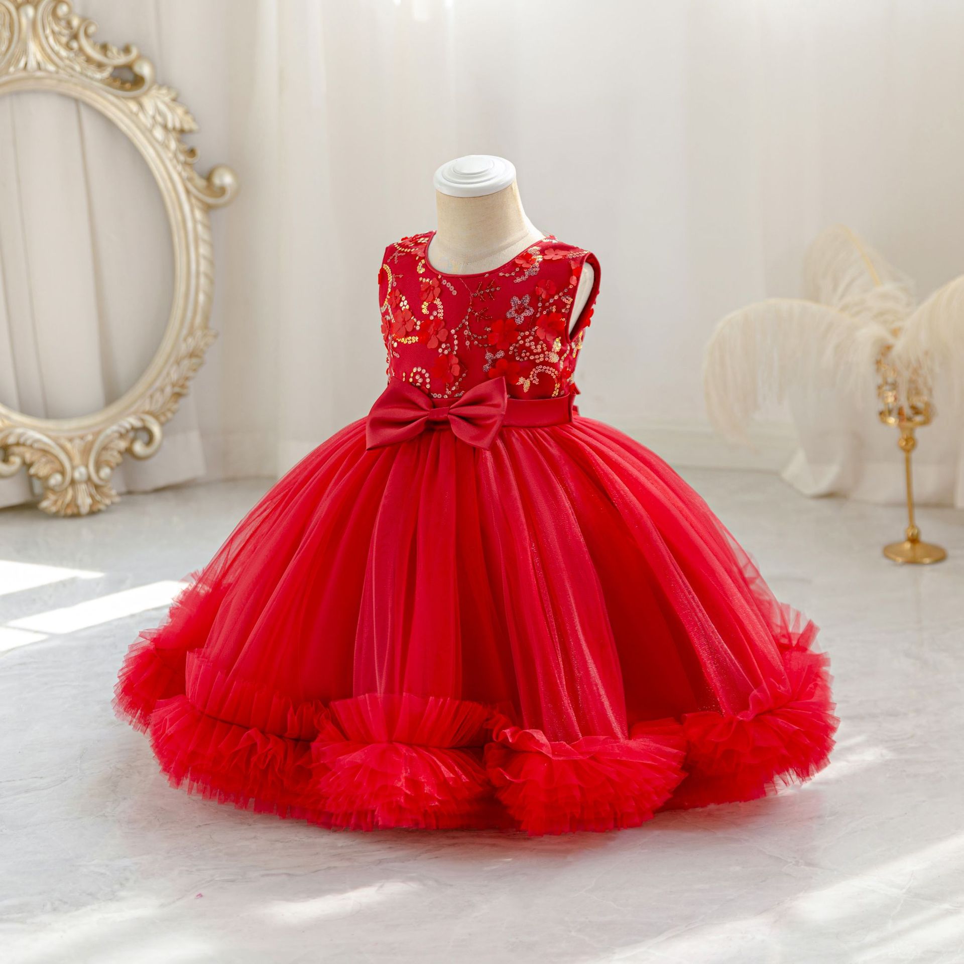 HETISO Tulle Puffy Flower Girl - Glitter Tablecloth recension och pris