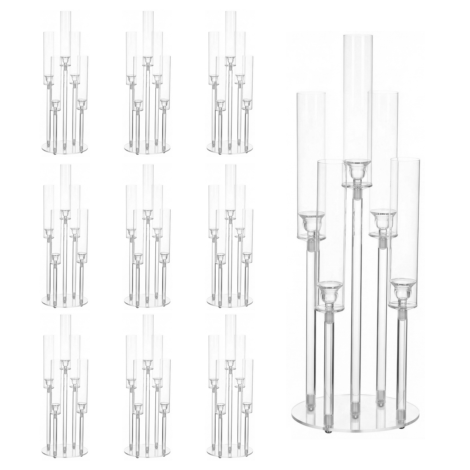 20/10PCS 5 Arm Acrylic Candle  - Centerpiece Stick recension och pris