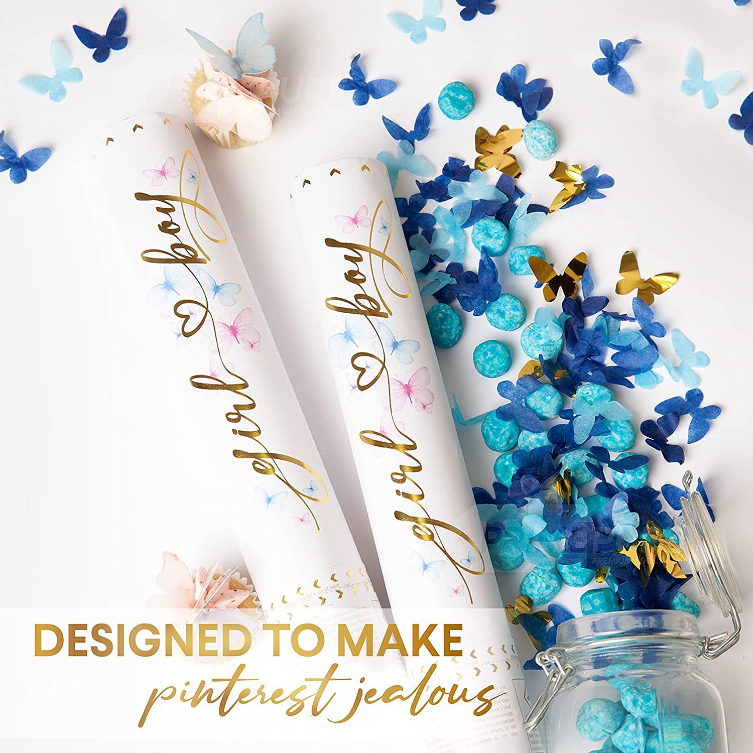 Gender reveal party confetti c - Confetti Cannon Tube recension och pris