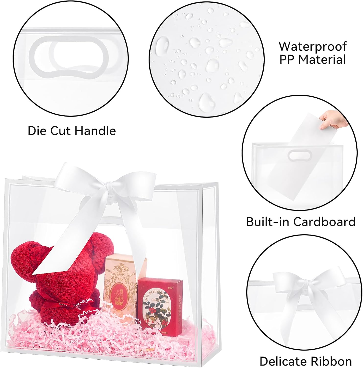 Clear Plastic Gift Bags with H - Party Favor Bag recension och pris