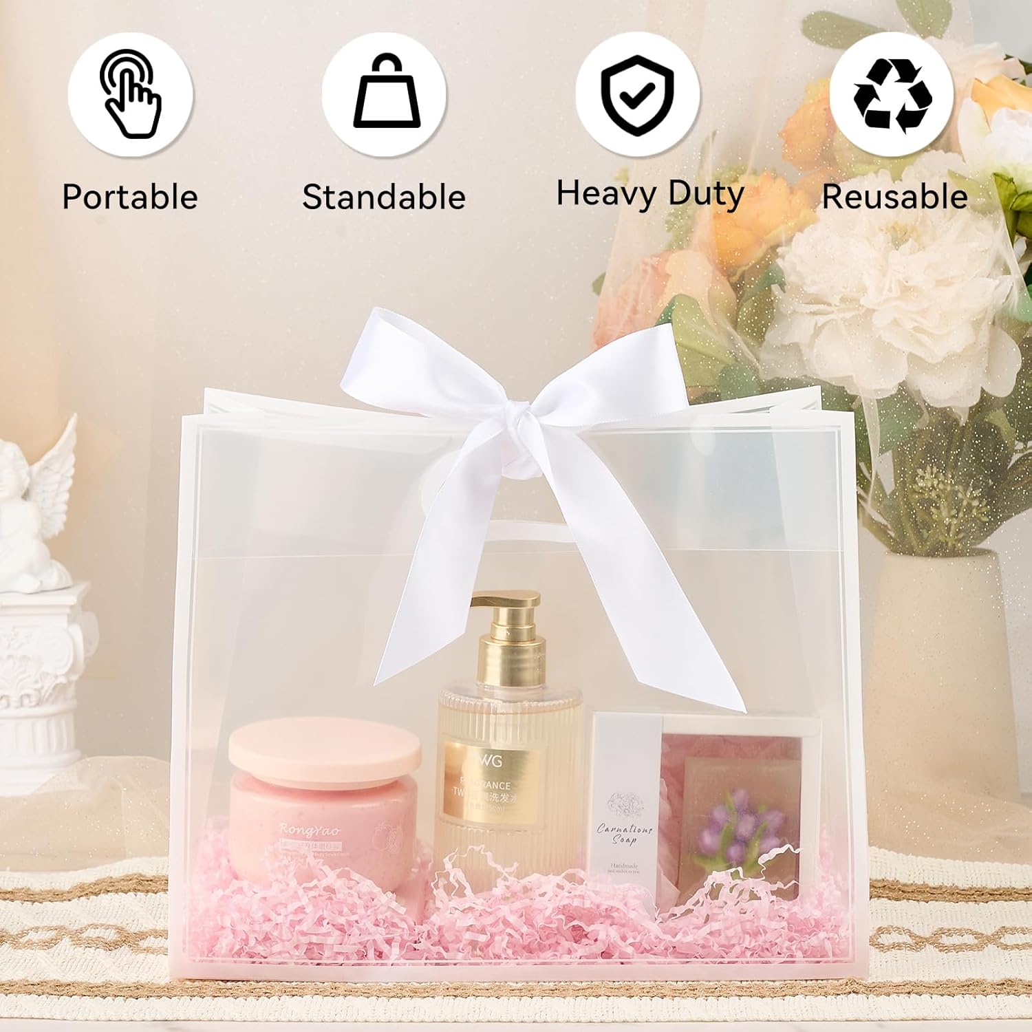 Clear Plastic Gift Bags with H - Party Favor Bag recension och pris
