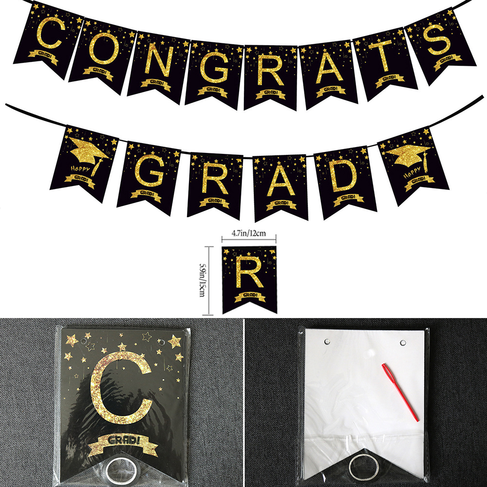 Graduation Party Decoration Se - Party Banner Gold recension och pris
