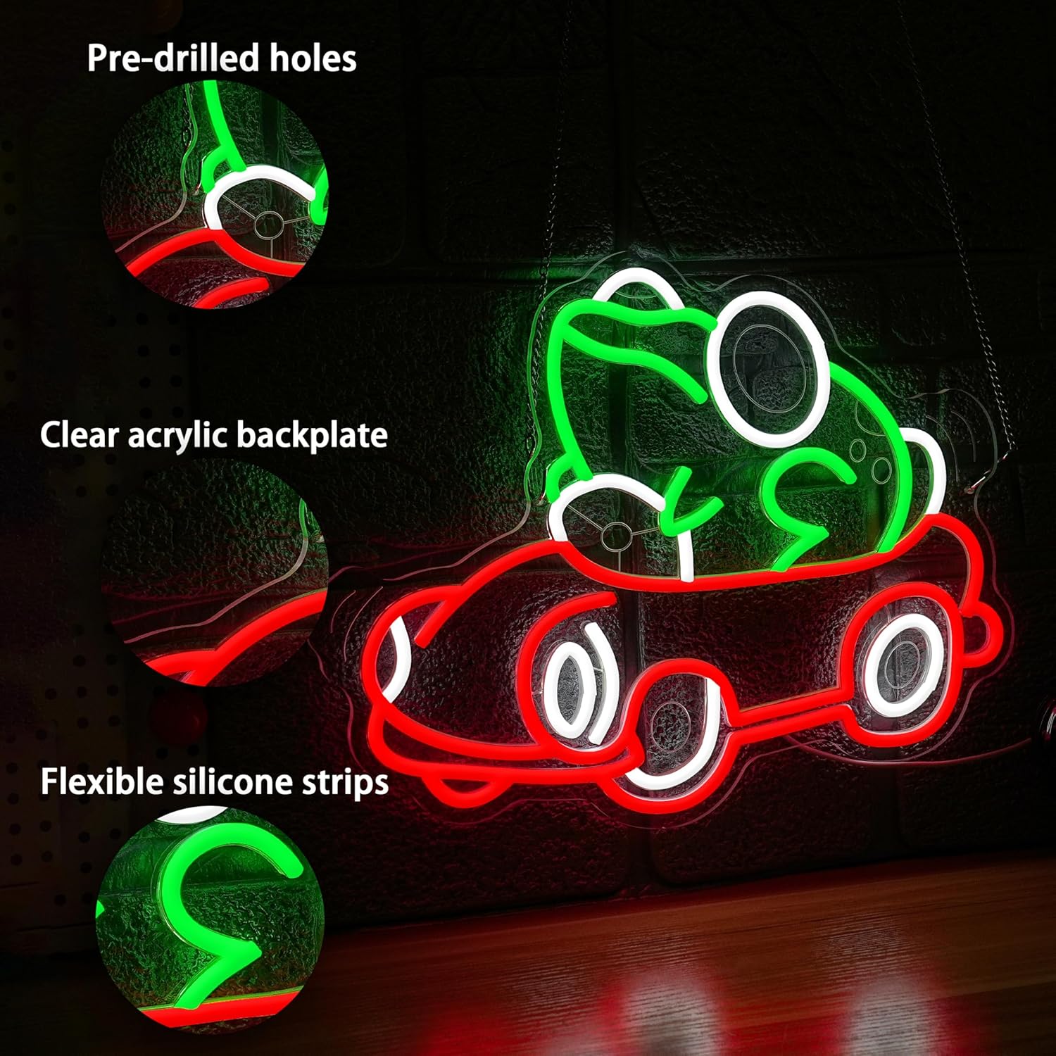 Frog Driving Car Neon Sign Art - Neon Sign Party recension och pris