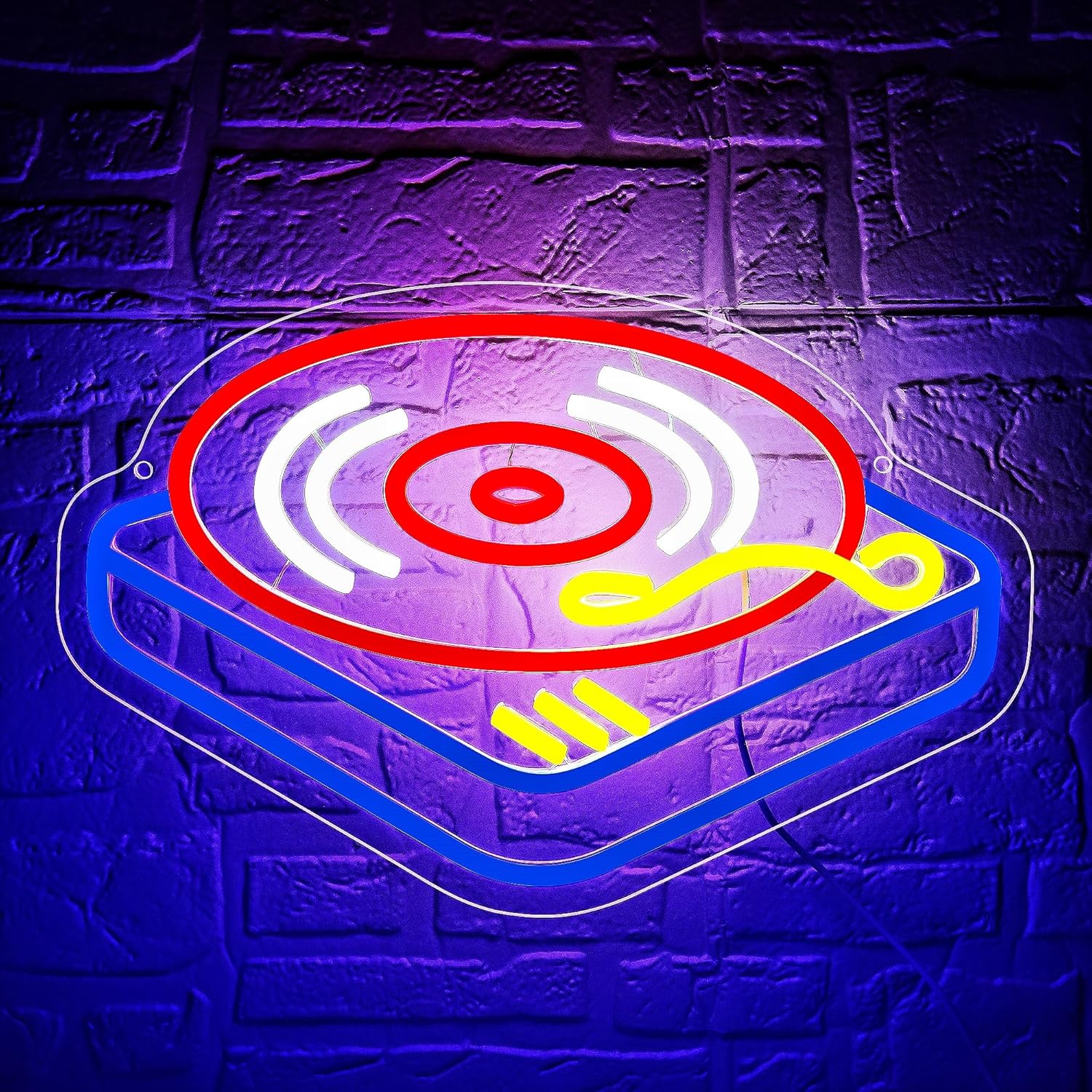 Record Player Neon Sign Guita  - Neon Sign Party recension och pris