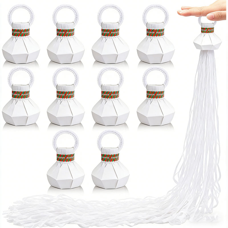 10pcs White Streamers Poppers  - Confetti Cannon Tube recension och pris