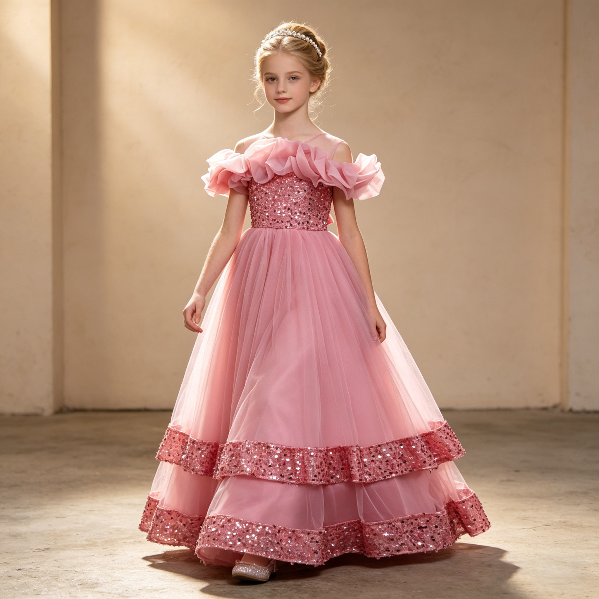 Girls Princess Off Shoulder Ru - Glitter Tablecloth recension och pris
