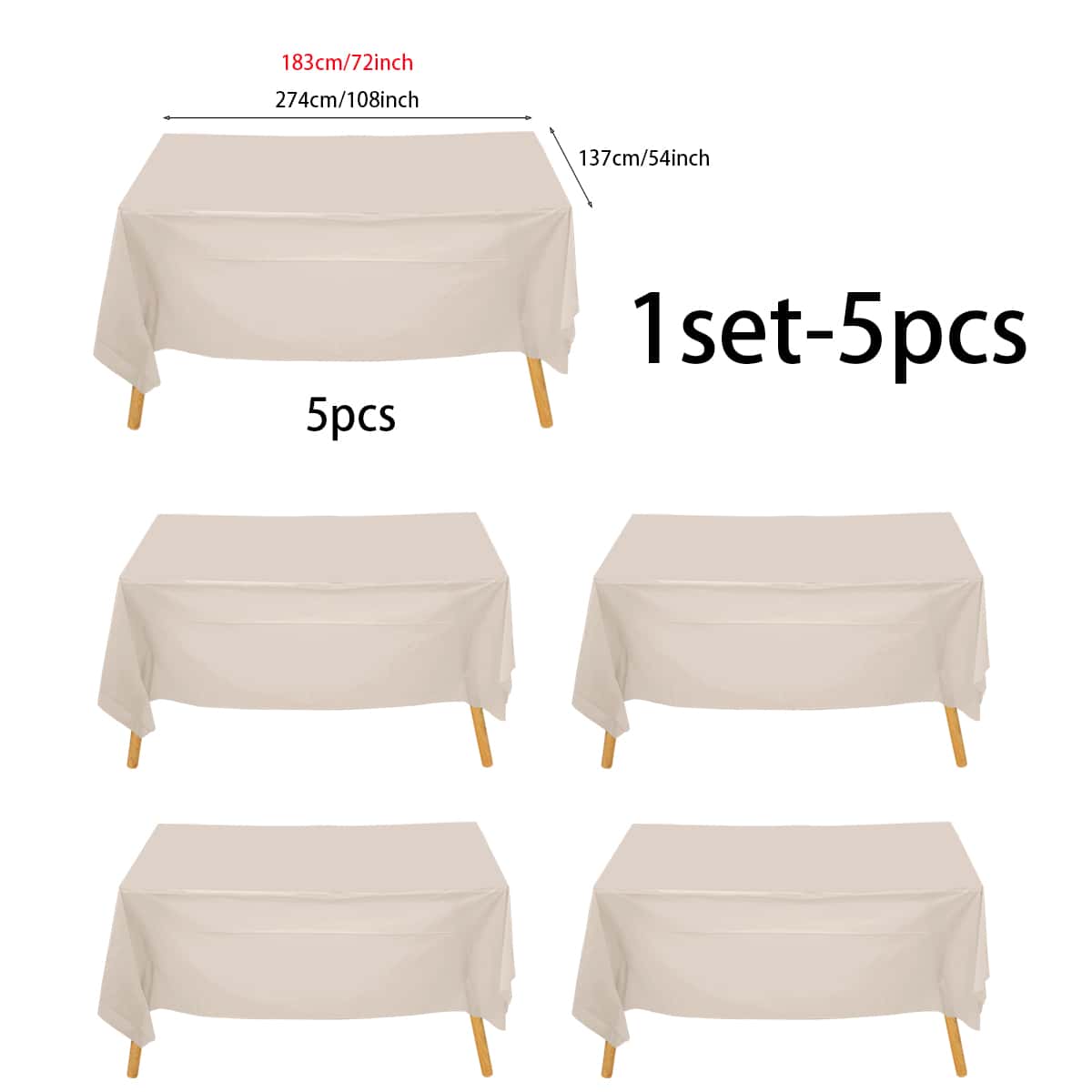 5pcs Disposable Plastic Party  - Table Cloth Disposable recension och pris