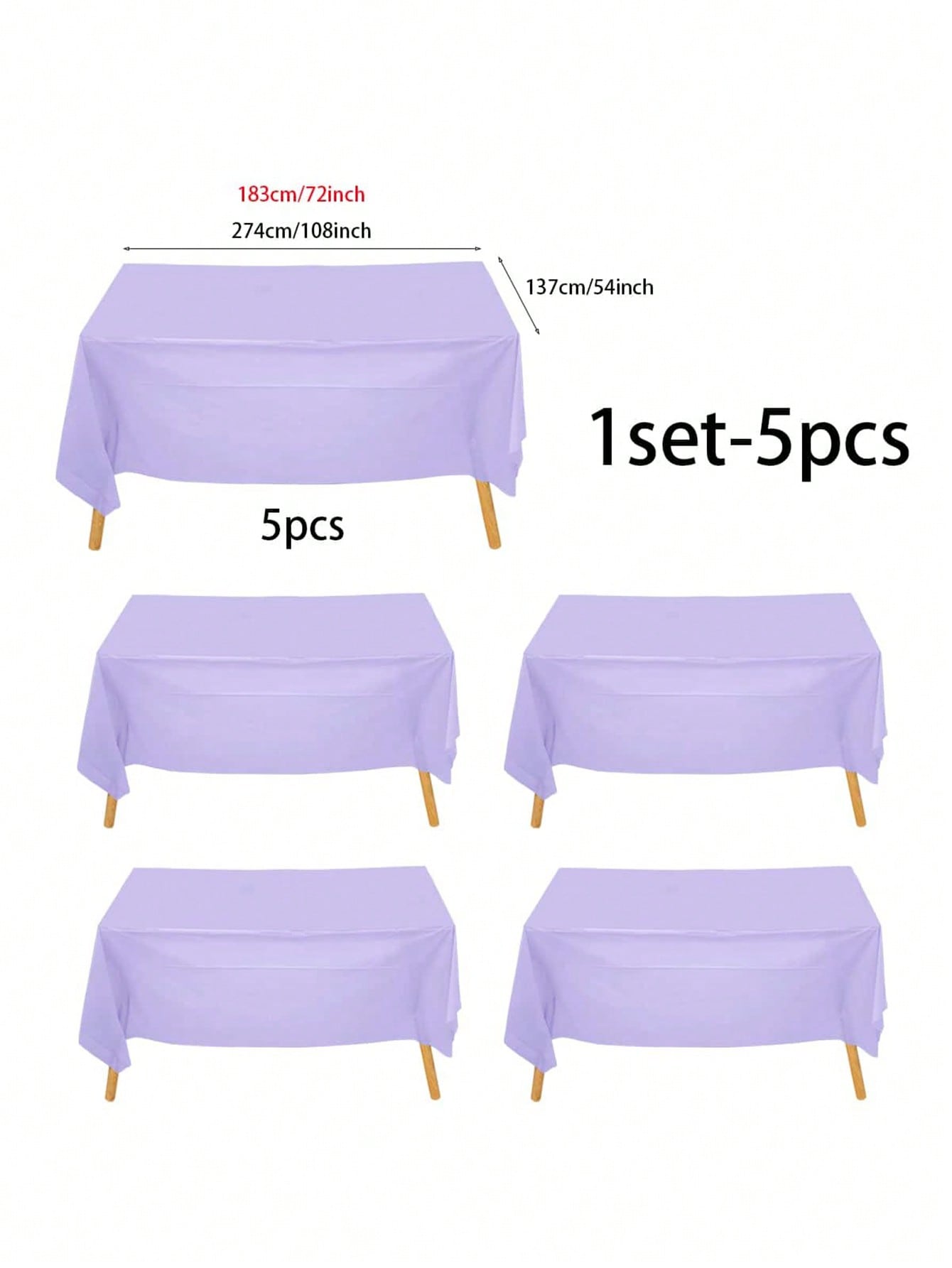5pcs Disposable Plastic Party  - Table Cloth Disposable recension och pris