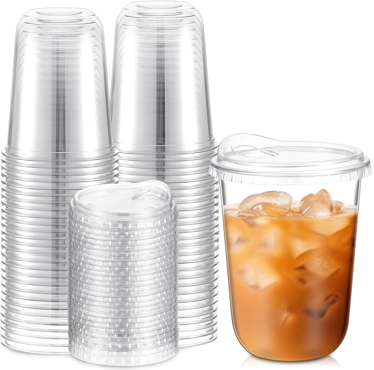 Clear Plastic Cups with Strawl - Plastic Cup 50Pcs recension och pris