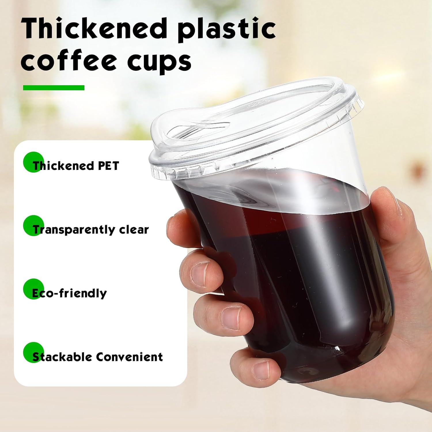 Clear Plastic Cups with Strawl - Plastic Cup 50Pcs recension och pris