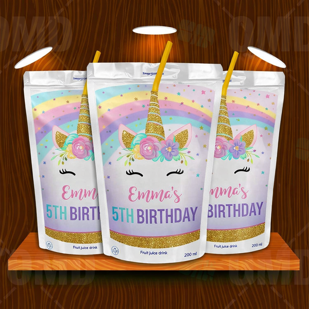 Custom Juice Pouch Label, Pers - Party Event Supplier recension och pris