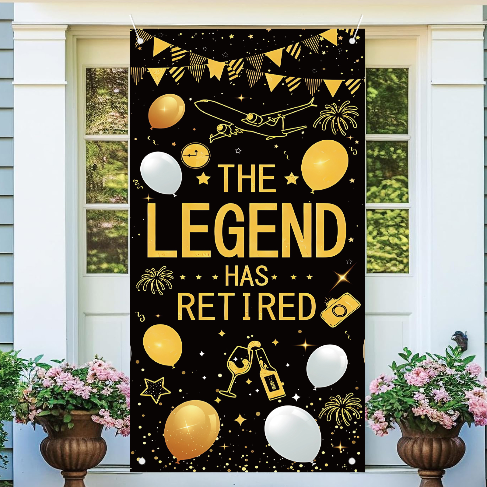 Retirement Party Decorations f - Party Banner Gold recension och pris