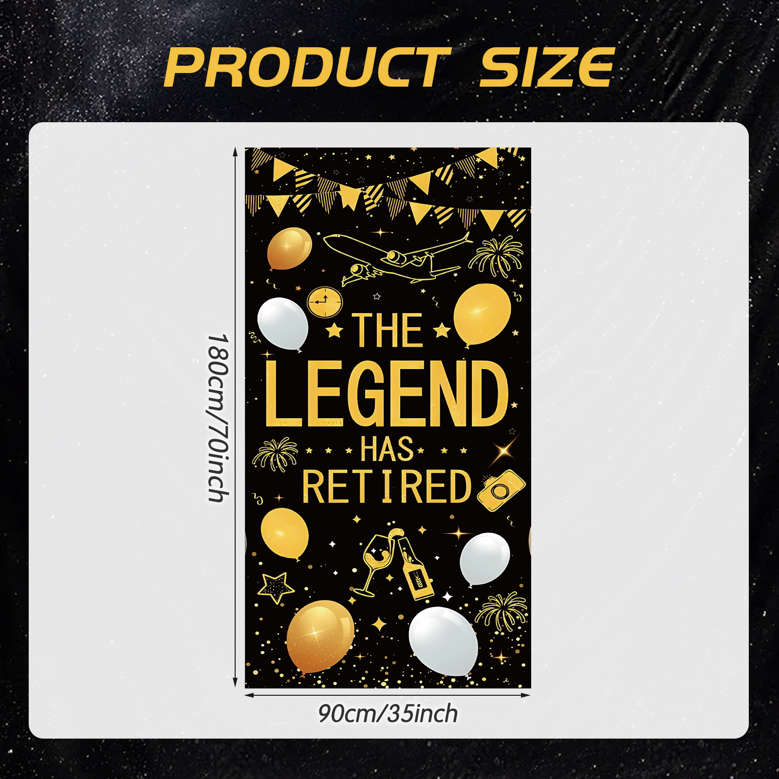 Retirement Party Decorations f - Party Banner Gold recension och pris