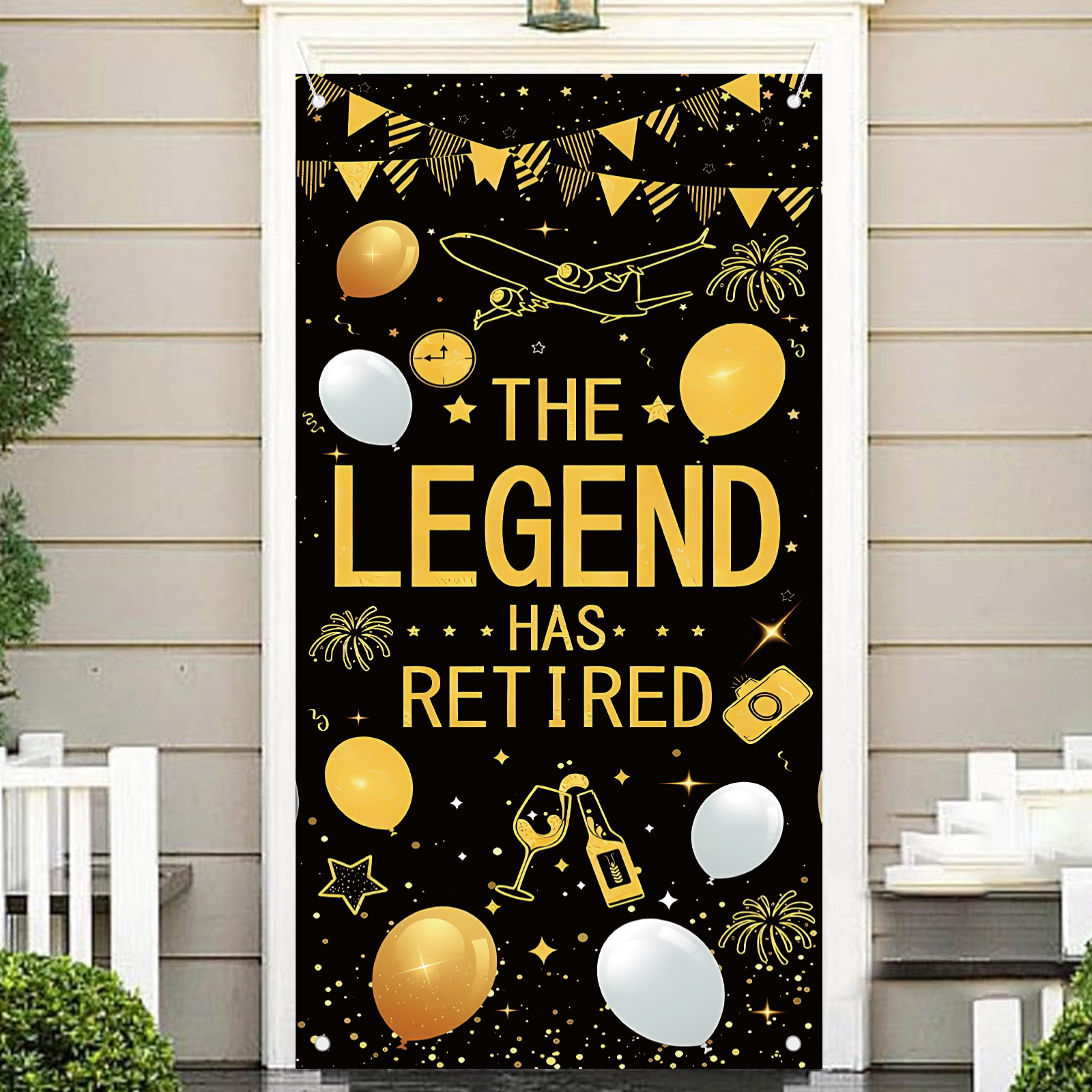 Retirement Party Decorations f - Party Banner Gold recension och pris