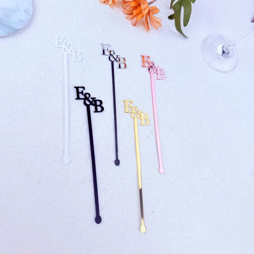 20pcs/50pcs Custom Initial nam - Centerpiece Stick recension och pris