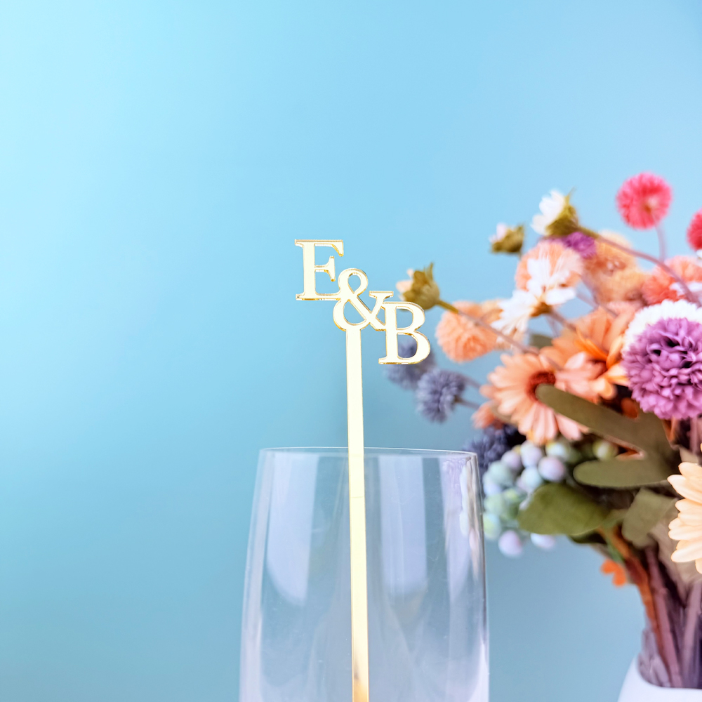 20pcs/50pcs Custom Initial nam - Centerpiece Stick recension och pris