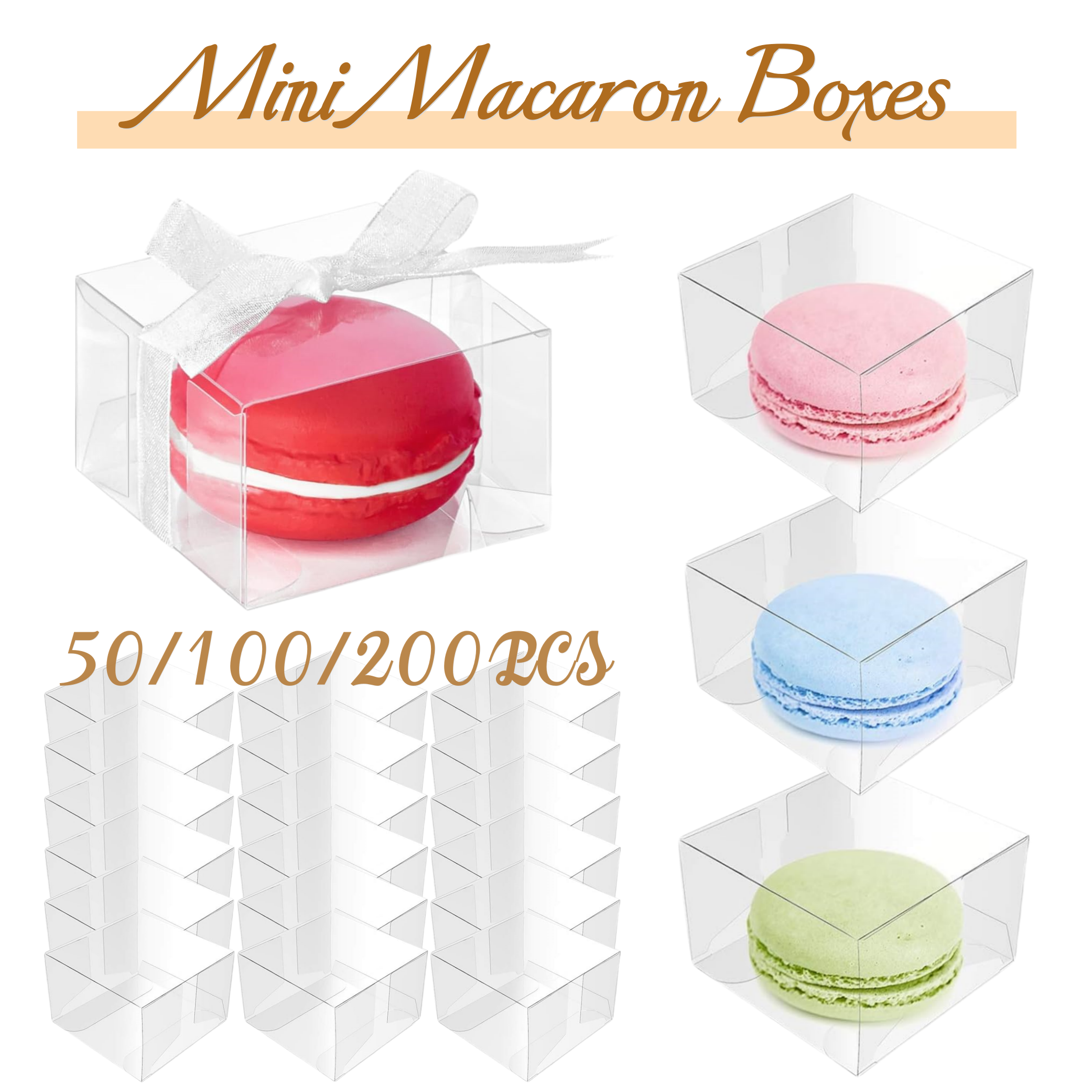 50-200Pcs Mini Macaron Boxes C - Event Party Box recension och pris