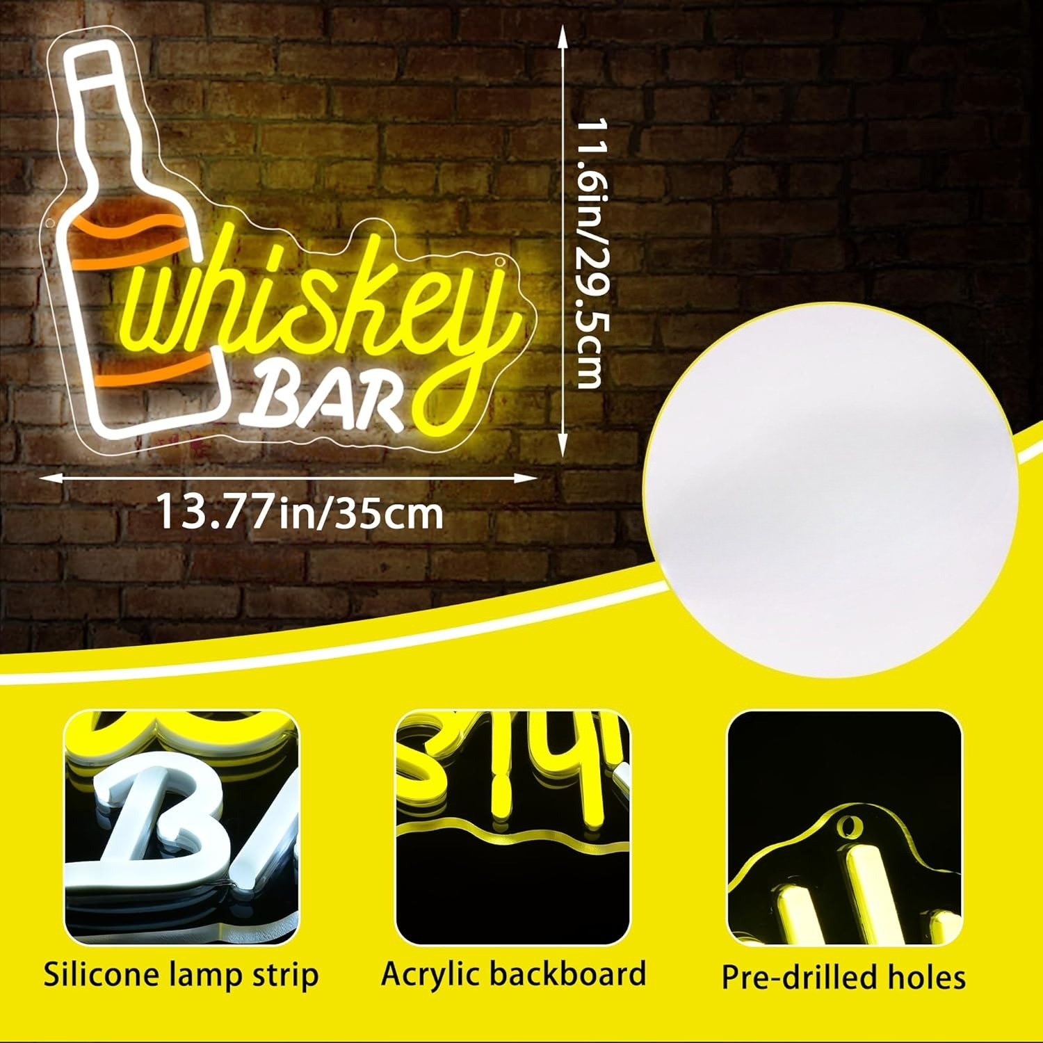 Whiskey Bar Neon Sign Business - Neon Sign Party recension och pris