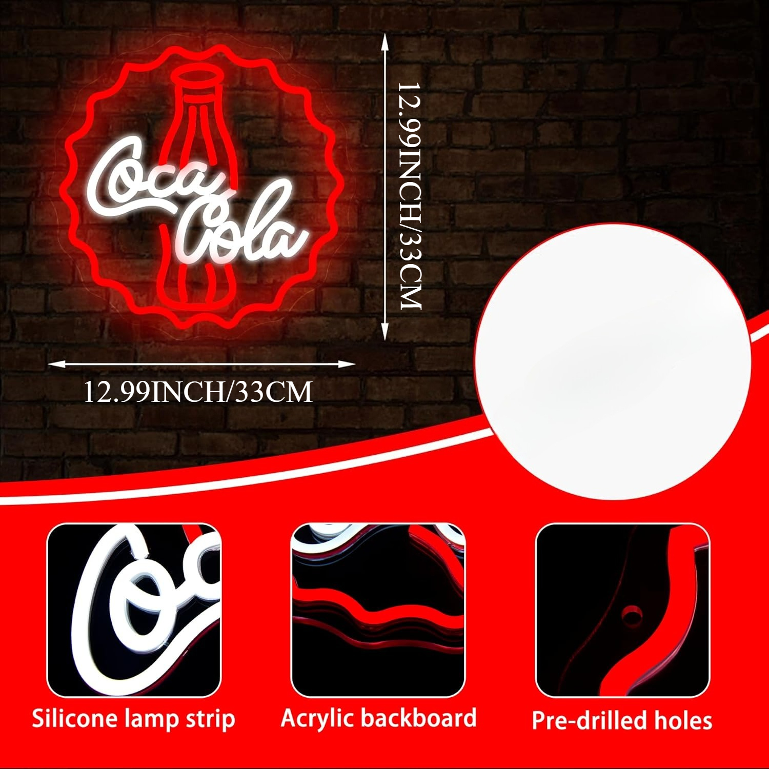Cola Neon Sign Art Wall Light  - Neon Sign Party recension och pris