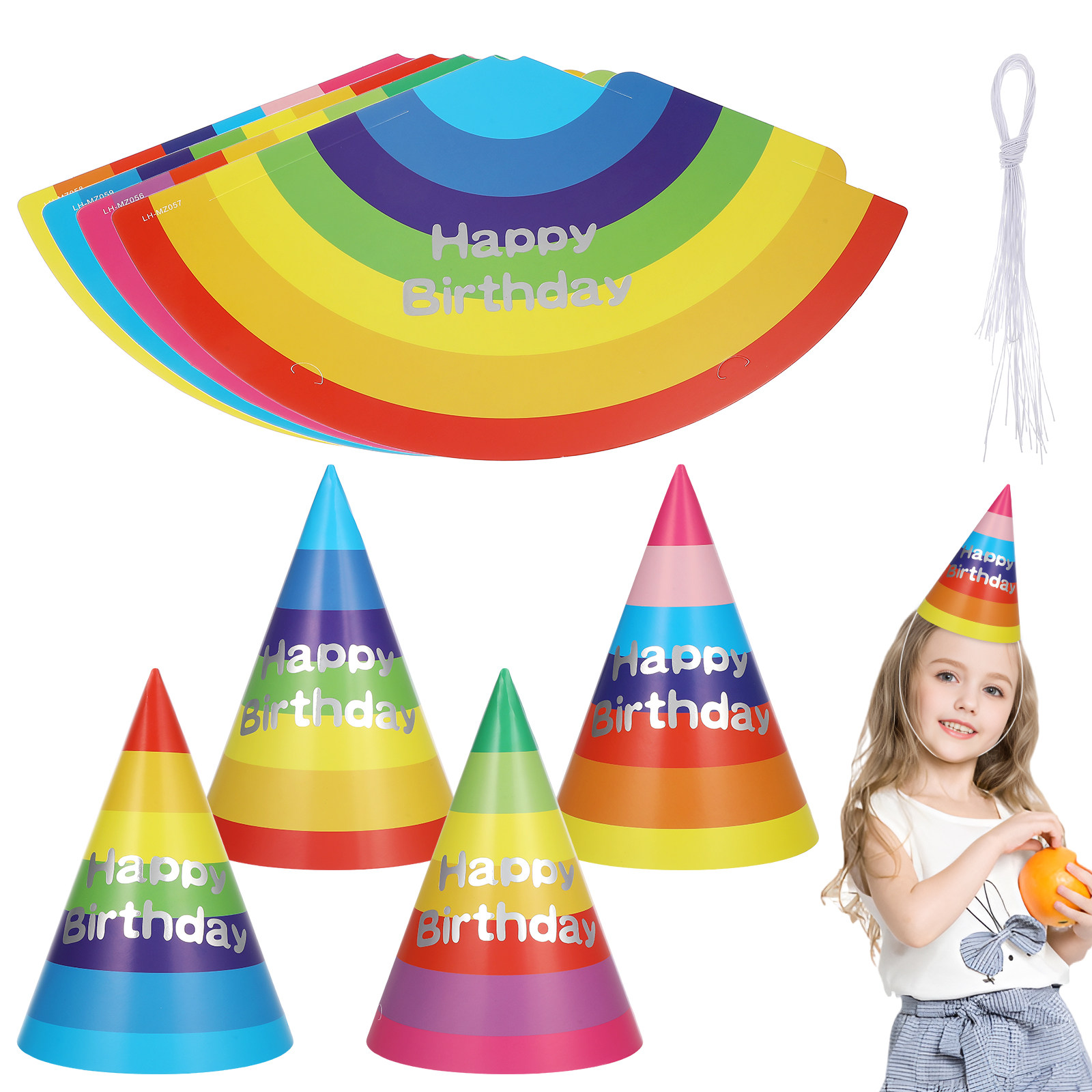 20Pcs Cute Birthday Party Hats - Party Hat Cone recension och pris