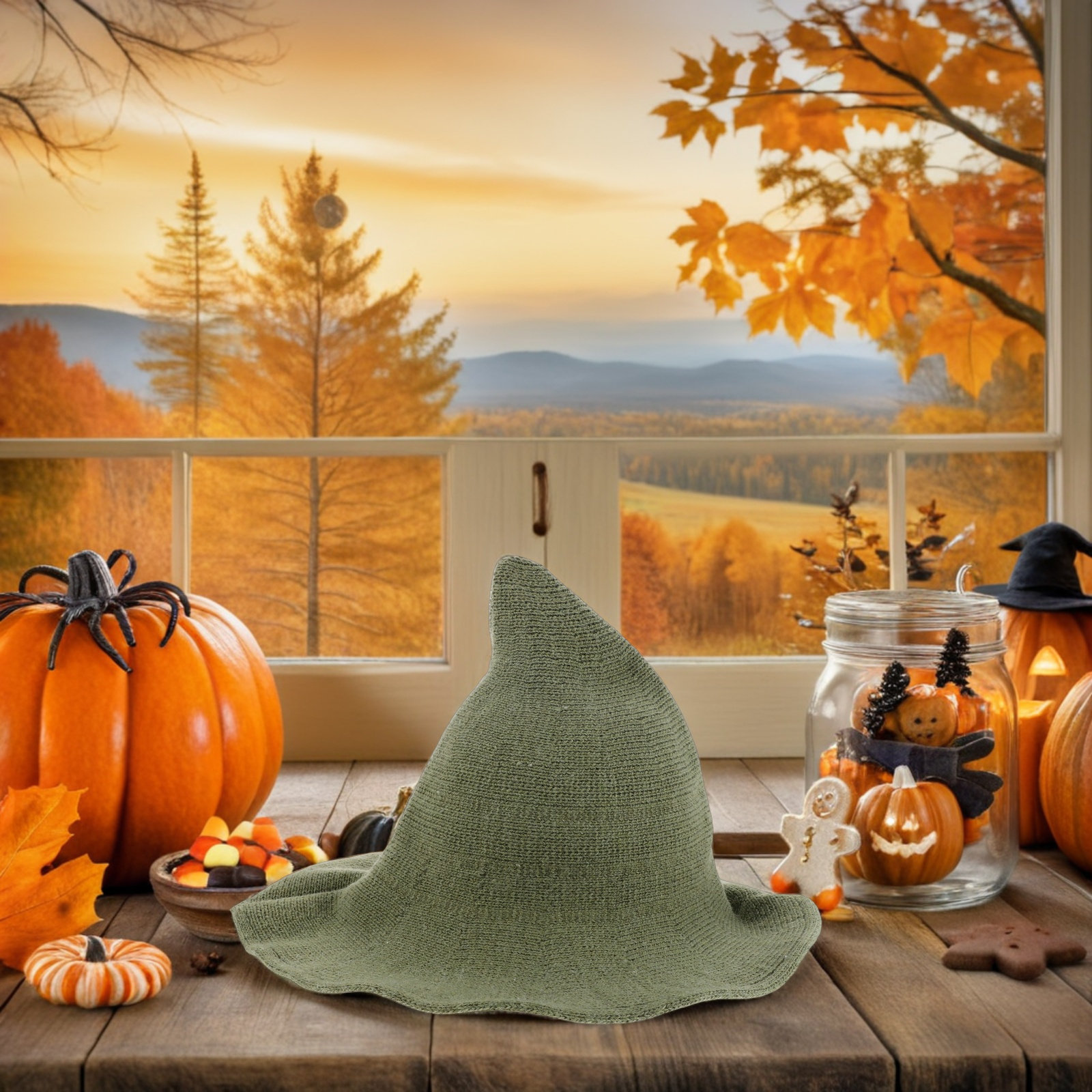 Halloween Witch Hat Wool Blend - Party Hat Cone recension och pris