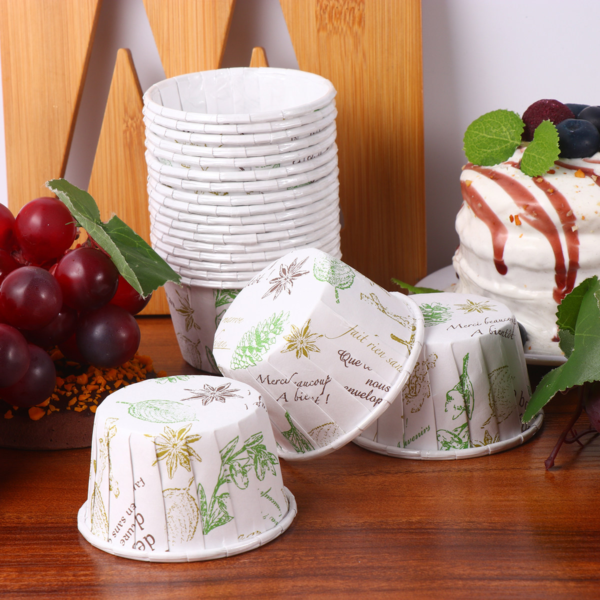 50Pcs Premium Cake Mold Paper  - Plastic Cup 50Pcs recension och pris