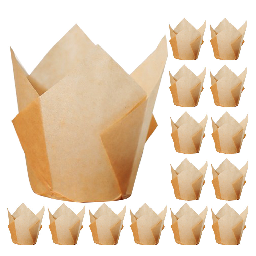 50Pcs Tulip Shaped Cupcake Lin - Plastic Cup 50Pcs recension och pris