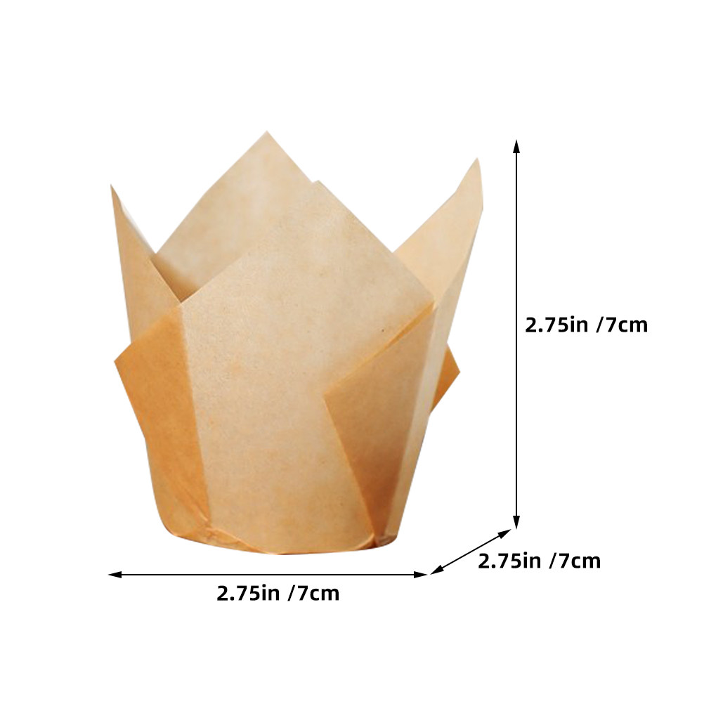 50Pcs Tulip Shaped Cupcake Lin - Plastic Cup 50Pcs recension och pris