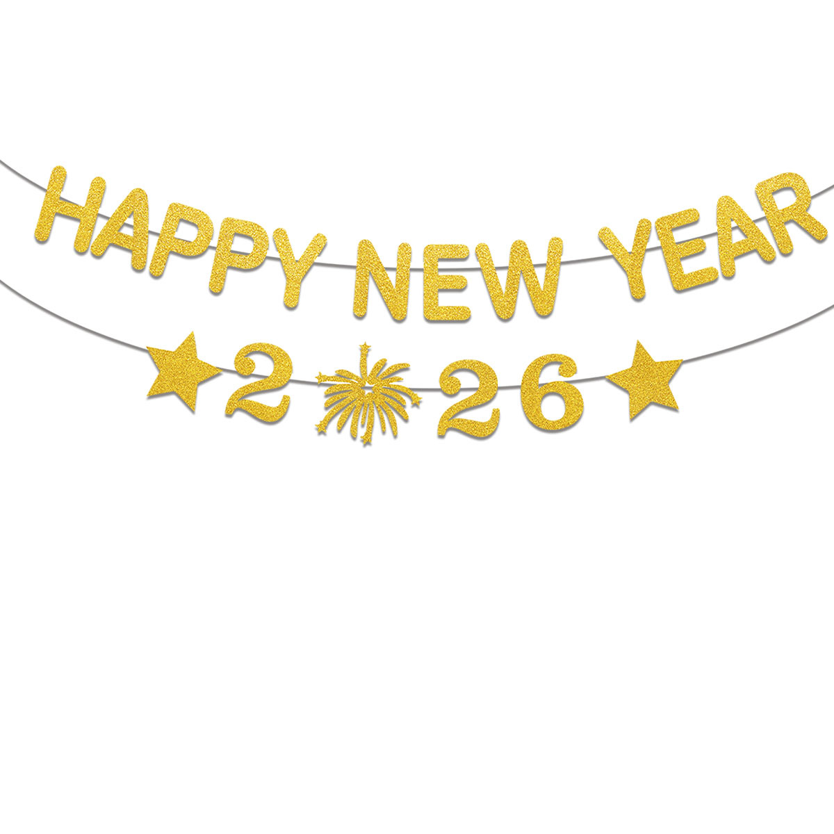 1Set 2026 Happy New Year Decor - Party Banner Gold recension och pris