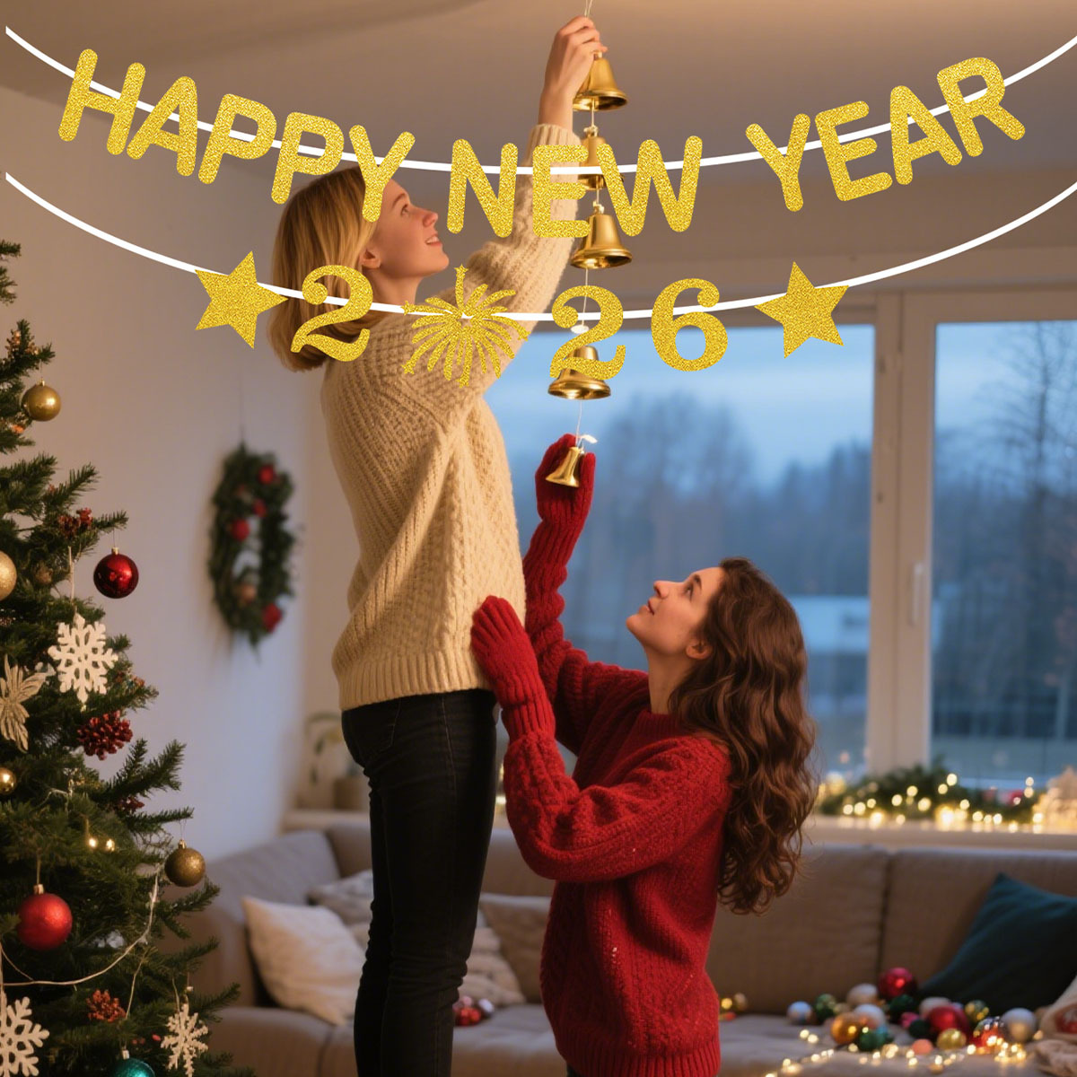 1Set 2026 Happy New Year Decor - Party Banner Gold recension och pris