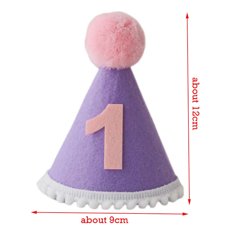 Purple Birthday Hat 1 2 3 4 5  - Party Hat Cone recension och pris