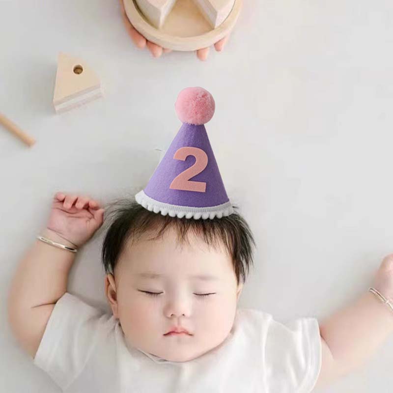 Purple Birthday Hat 1 2 3 4 5  - Party Hat Cone recension och pris