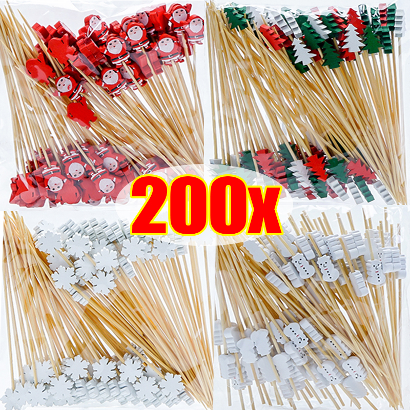 200/50PCS Christmas Fruit Skew - Centerpiece Stick recension och pris