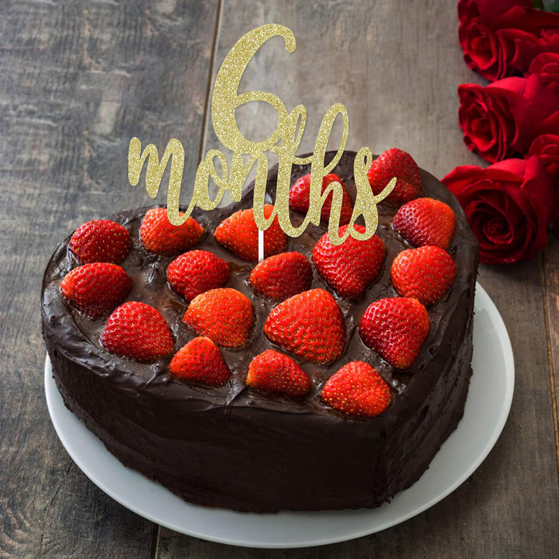 6 month Banner Happy Half Bann - Party Banner Gold recension och pris