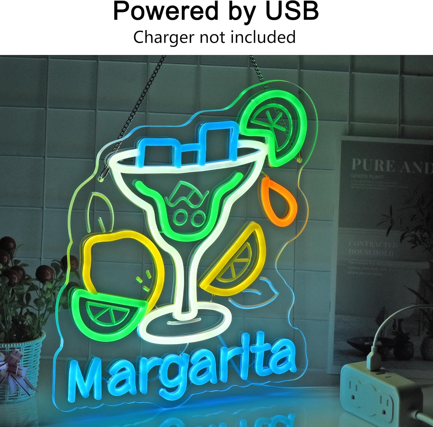 Margarita Neon Sign Wall Art D - Neon Sign Party recension och pris