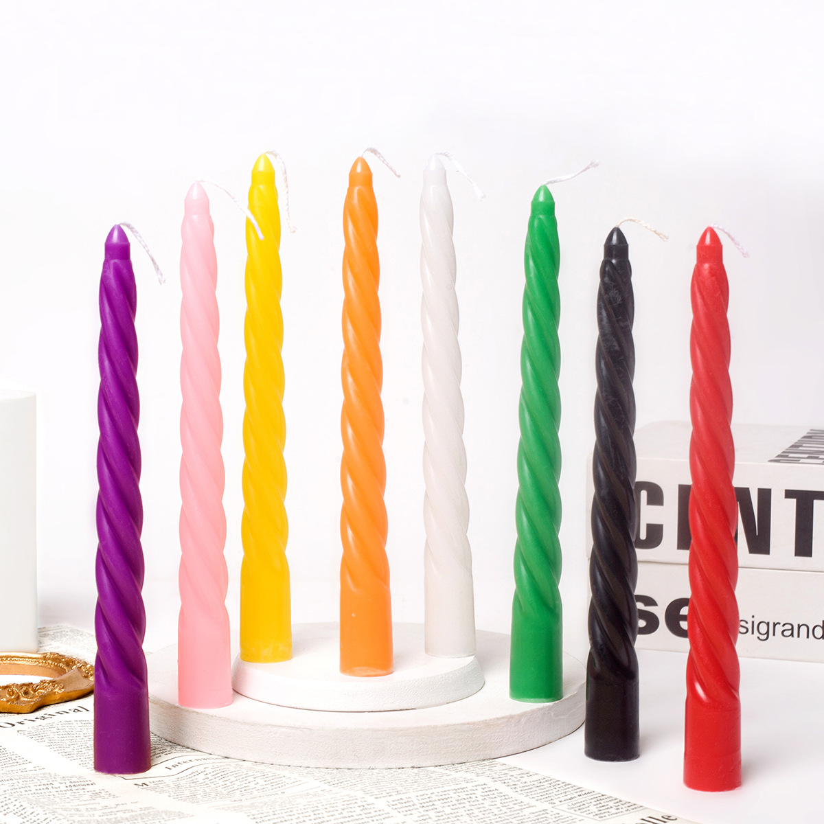 4pcs 20cm Plain Twisted Ribbed - Centerpiece Stick recension och pris