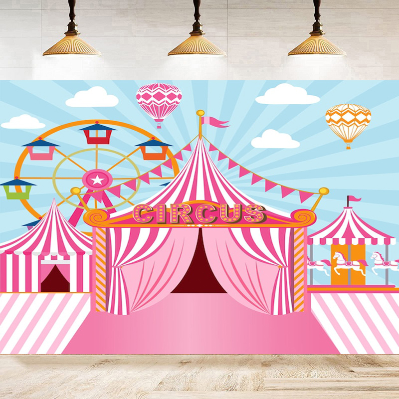 Pink Circus Photography Backdr - Dessert Table Backdrop recension och pris