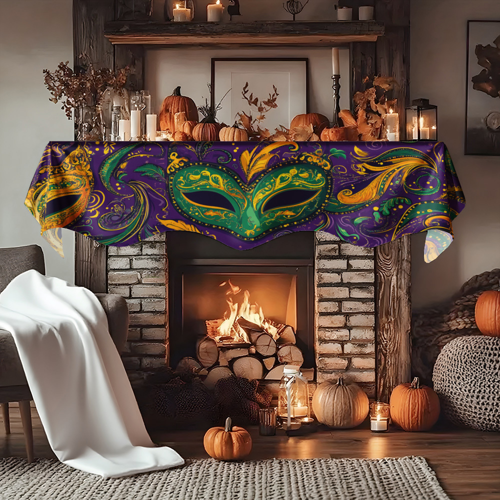 1Pc Carnival Mask Fireplace Sc - Party Banner Gold recension och pris