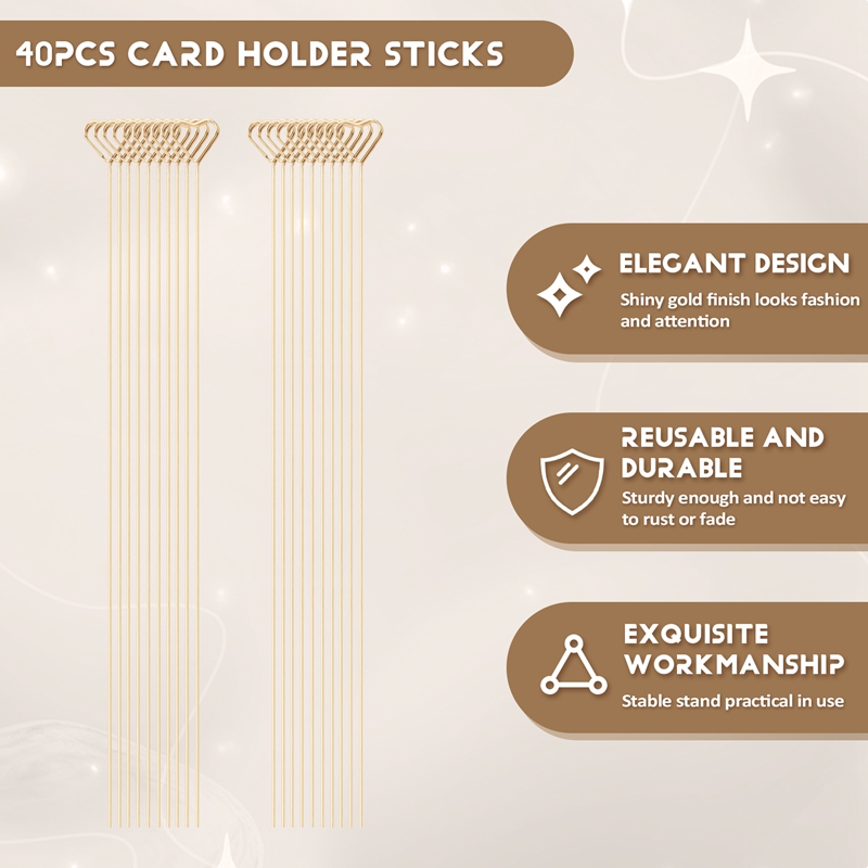 40 PCS Floral Card Holder Pick - Centerpiece Stick recension och pris