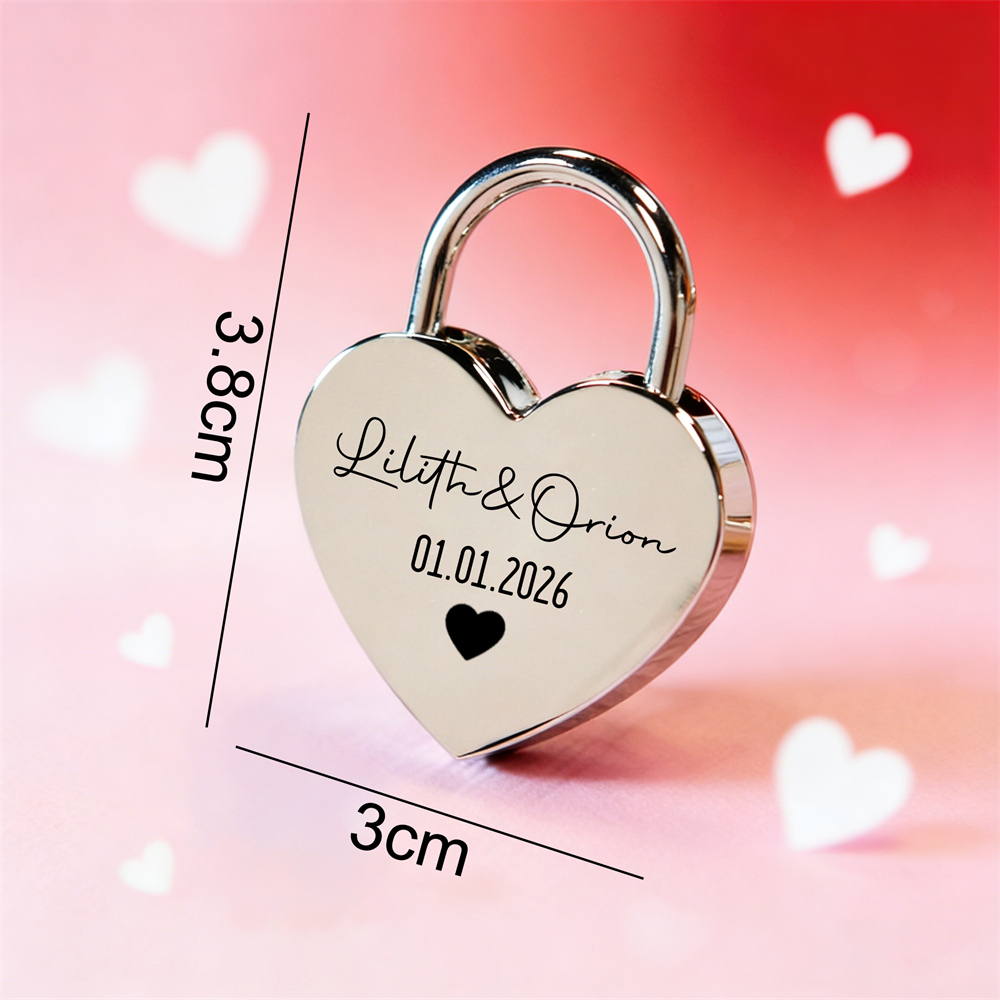 Custom Name Heart-Shaped Padlo - Event Party recension och pris