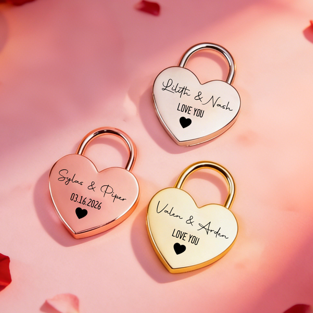 Custom Name Heart-Shaped Padlo - Event Party recension och pris