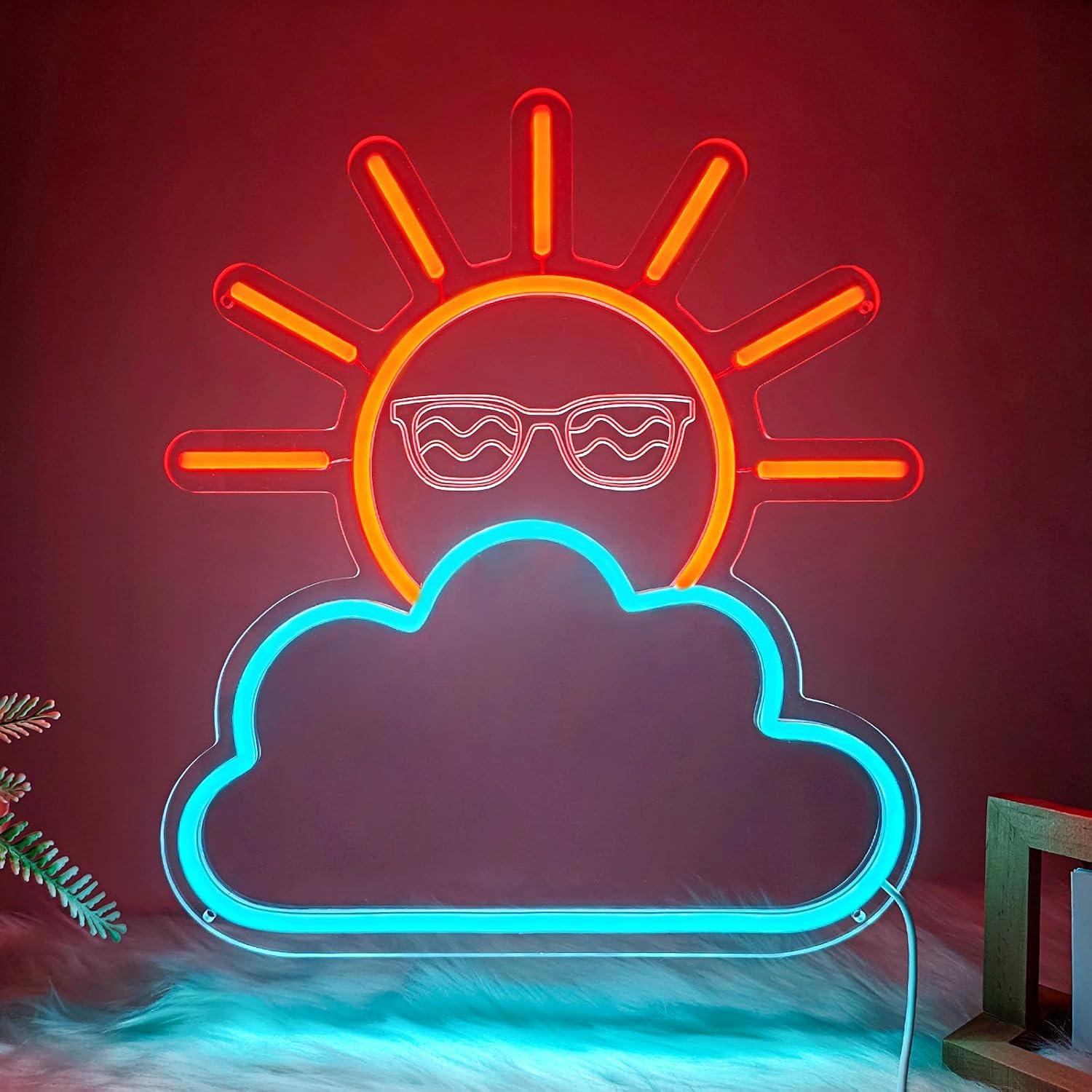 Sunrise Sunset Neon Sign USB P - Neon Sign Party recension och pris
