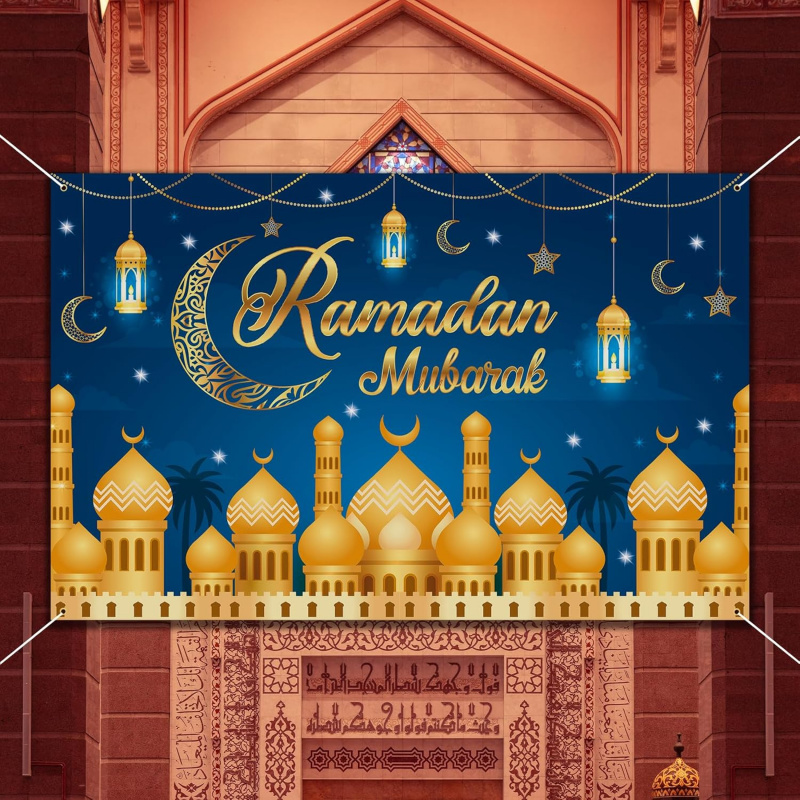 VIKAMA Ramadan Mubarak Blue Go - Party Banner Gold recension och pris