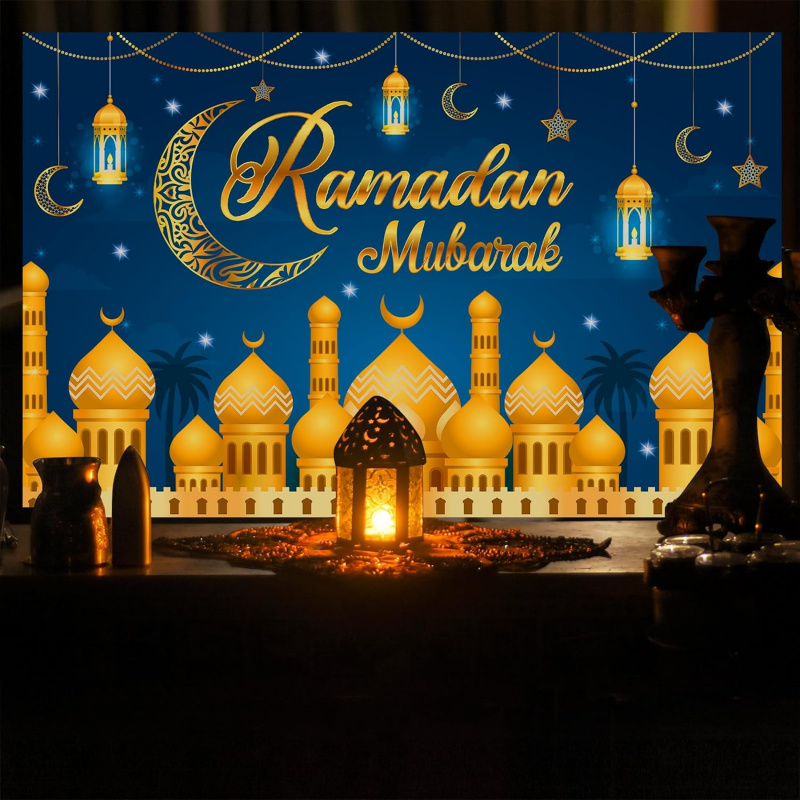 VIKAMA Ramadan Mubarak Blue Go - Party Banner Gold recension och pris